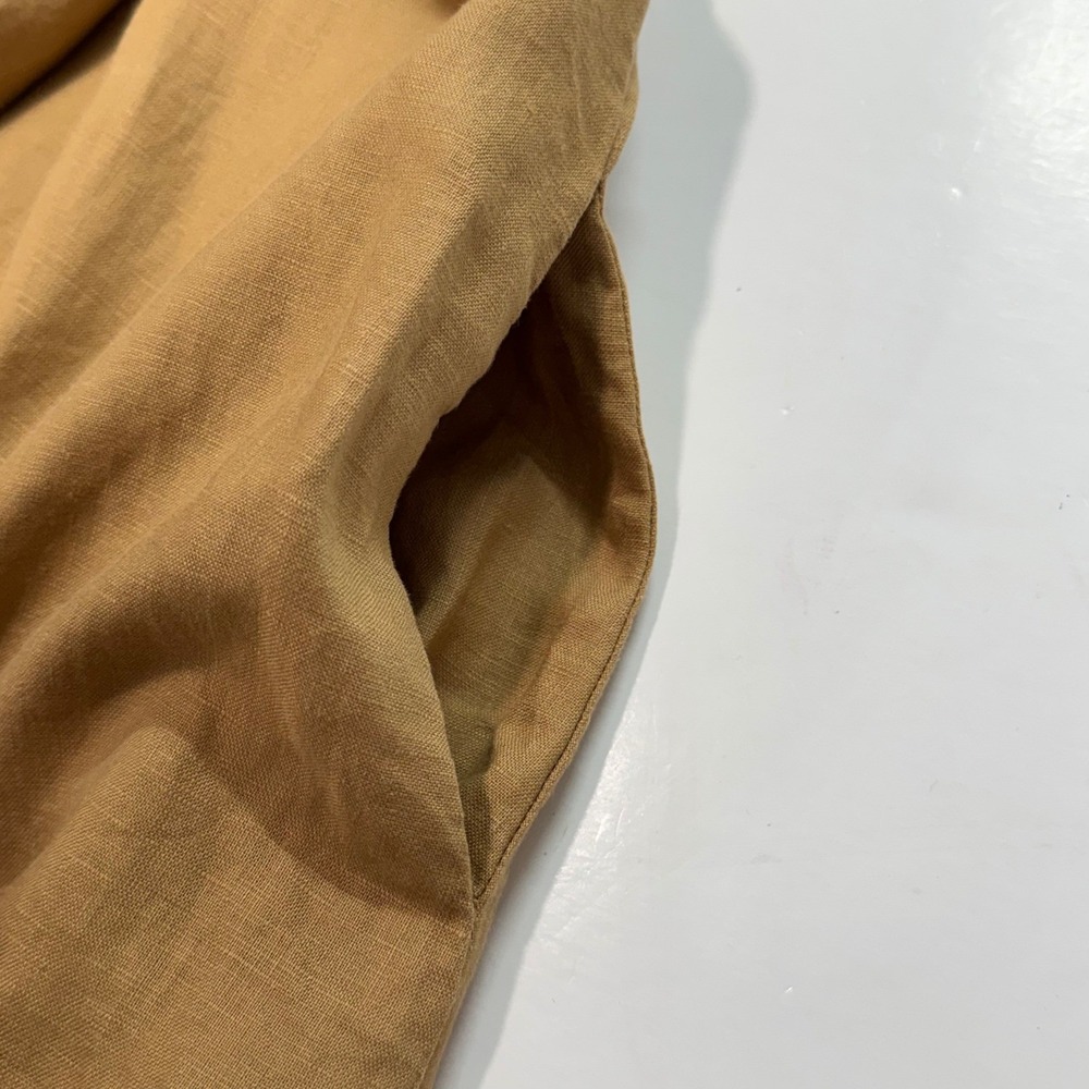 Donna Karan Open Front Jacket Womens XS Oversized Tan 100% Linen Lightweight - Picture 11 of 11
